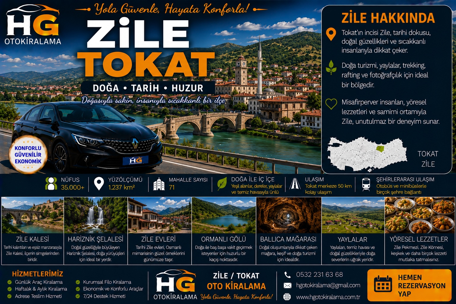 Zile Tokat araç kiralama | HG Blog
