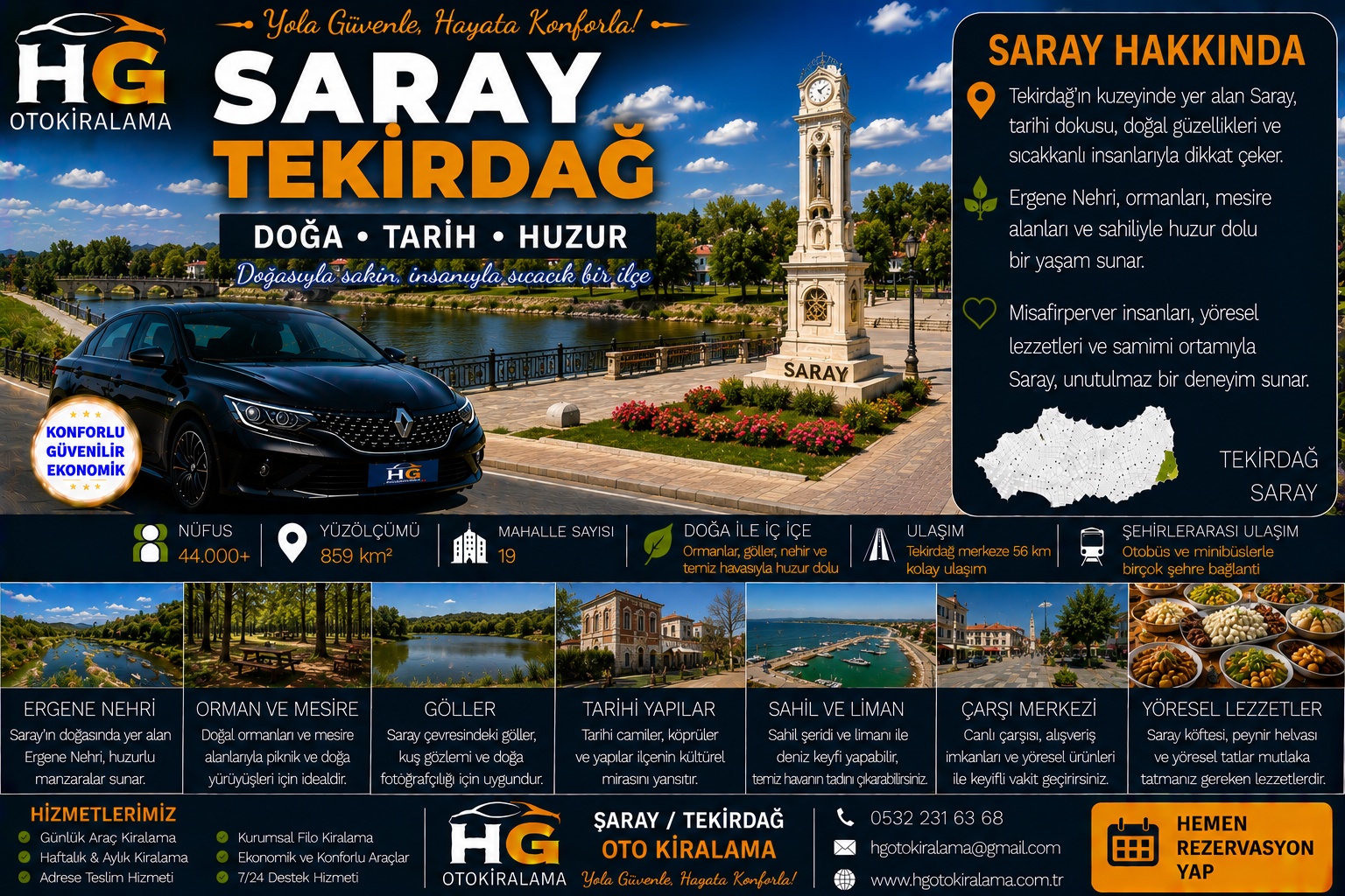 Saray Tekirdağ araç kiralama | HG Blog