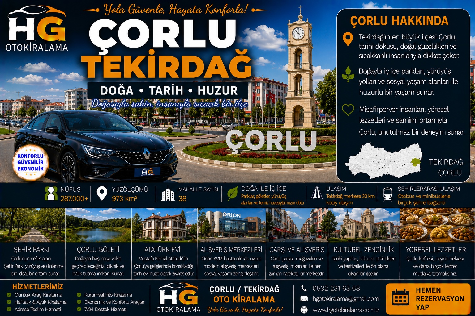 Çorlu Tekirdağ araç kiralama | HG Blog