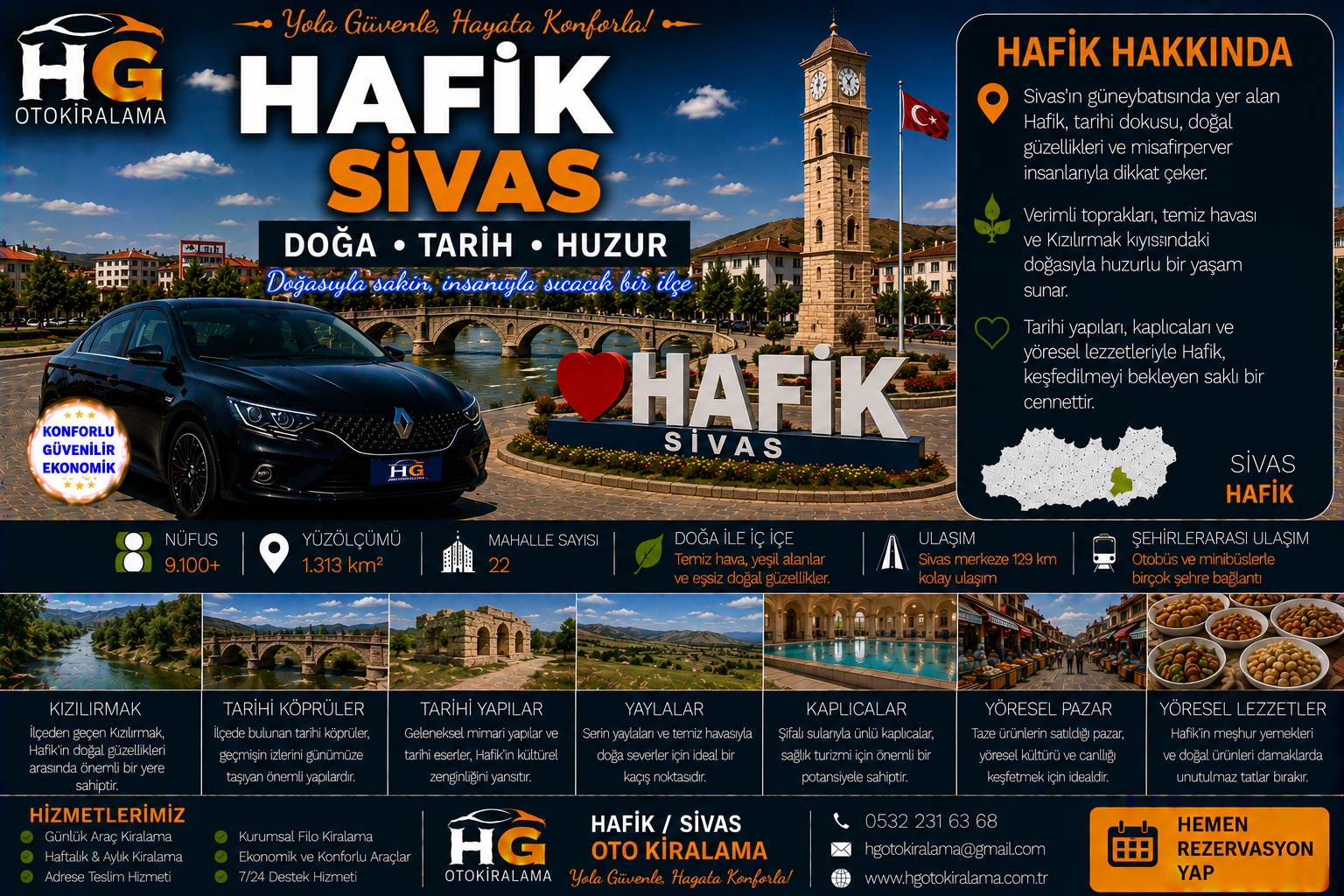Hafik Sivas araç kiralama | HG Blog
