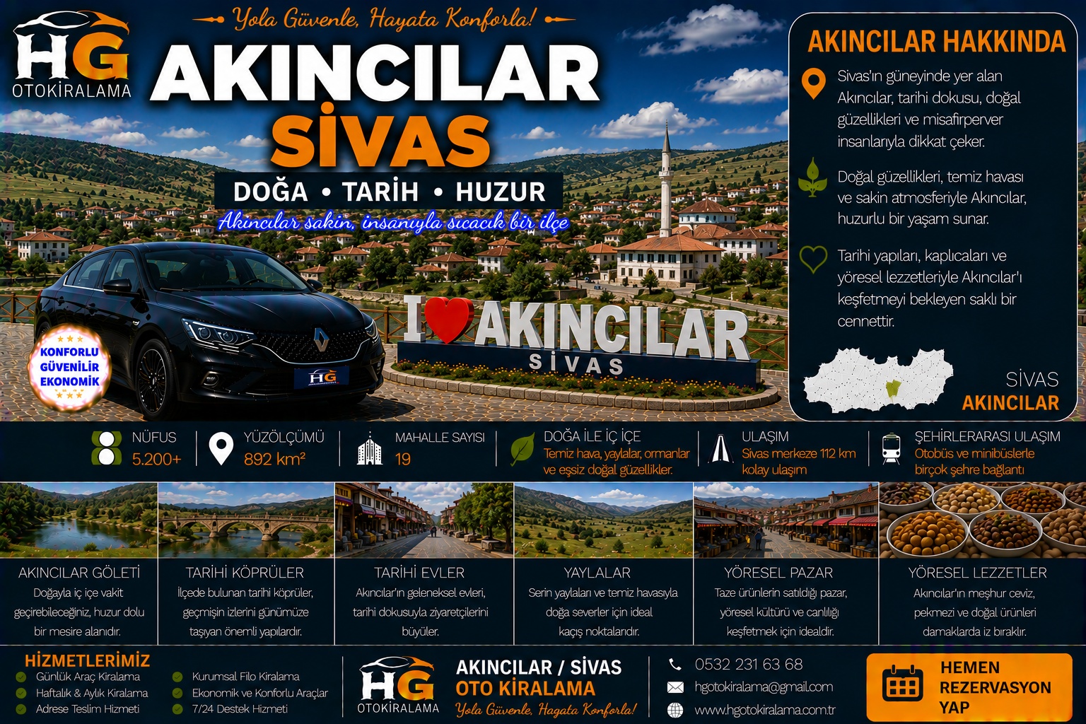 Akıncılar Sivas araç kiralama | HG Blog