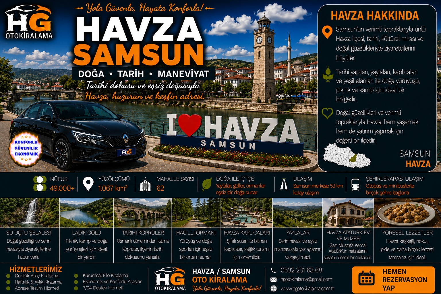 Havza Samsun araç kiralama | HG Blog