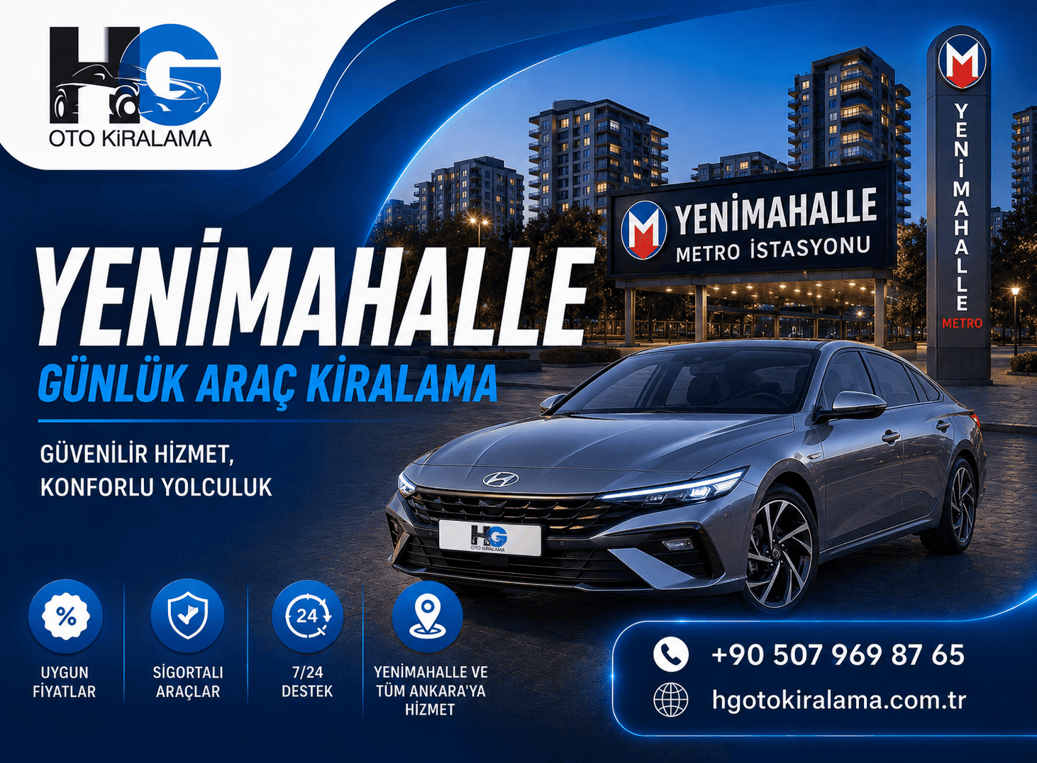Yenimahalle Günlük Araç Kiralama